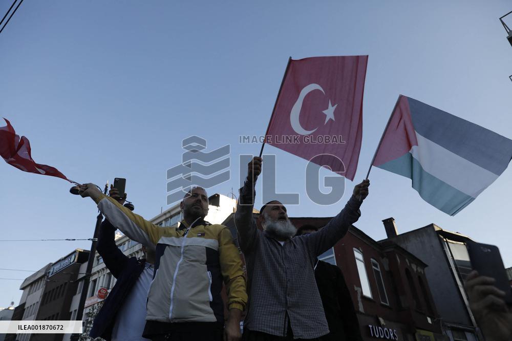 Turkish President Erdogan's Son Joins Pro-Palestinian March - Istanbul