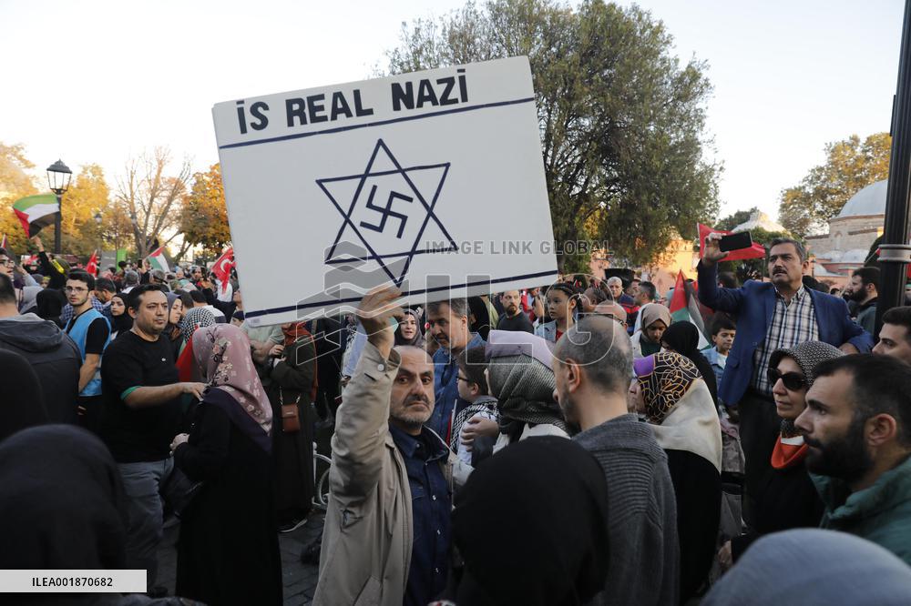 Turkish President Erdogan's Son Joins Pro-Palestinian March - Istanbul