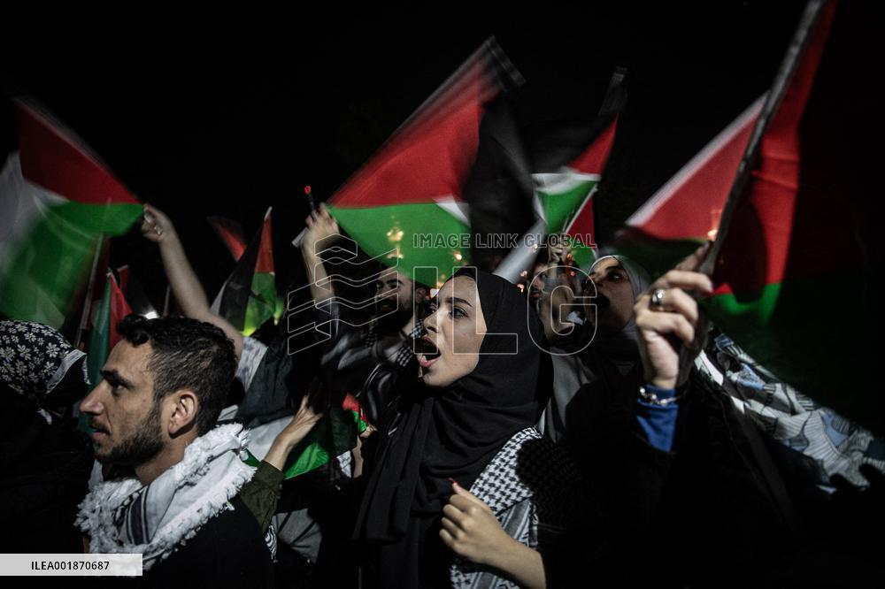 Turkish President Erdogan's Son Joins Pro-Palestinian March - Istanbul