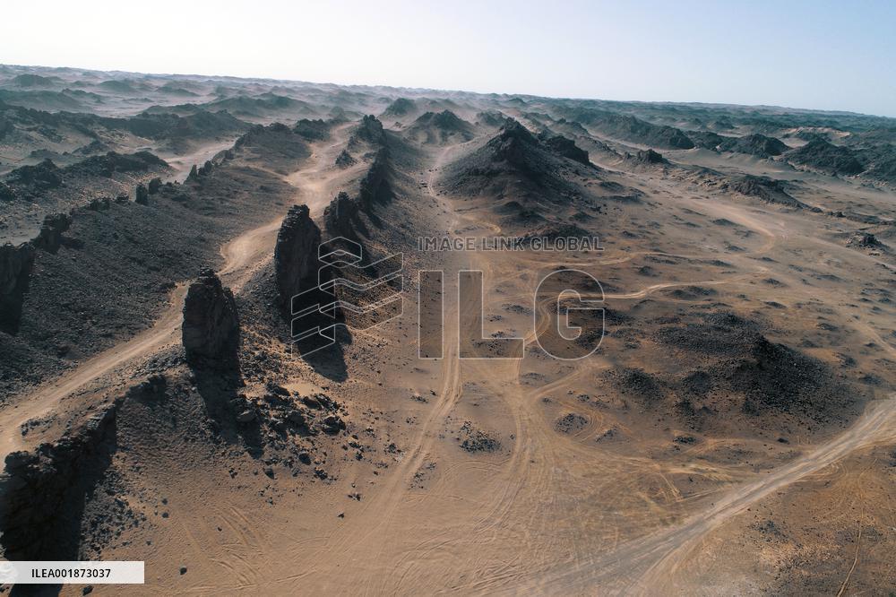 Stone Walls in The Gobi in Hami