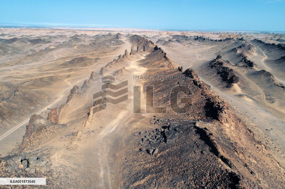 Stone Walls in The Gobi in Hami