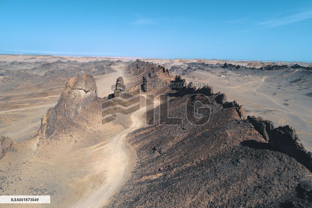 Stone Walls in The Gobi in Hami