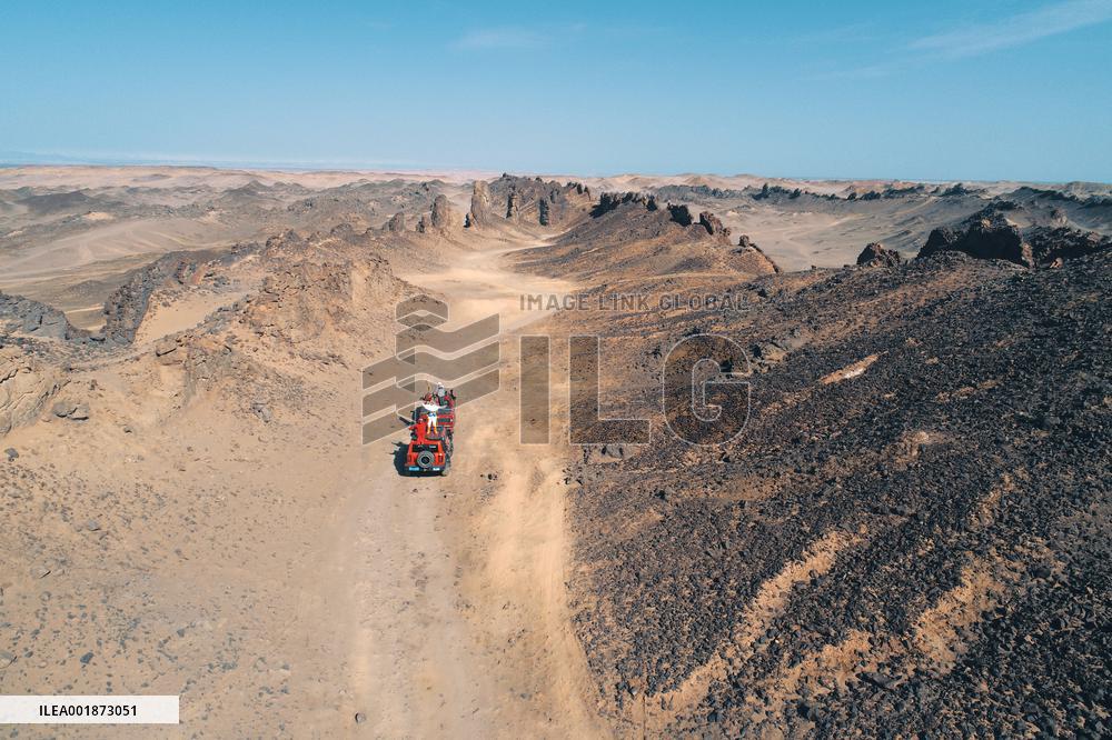 Stone Walls in The Gobi in Hami