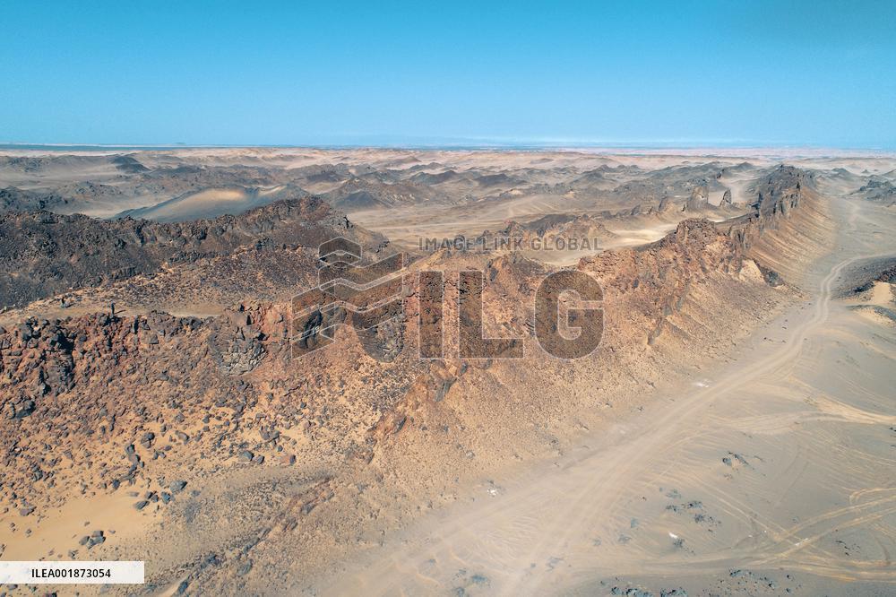 Stone Walls in The Gobi in Hami