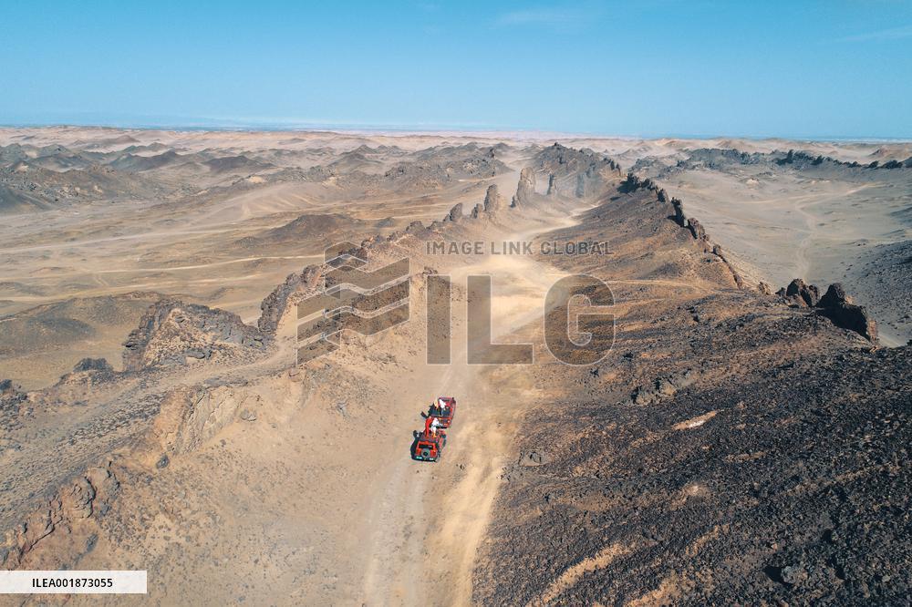 Stone Walls in The Gobi in Hami