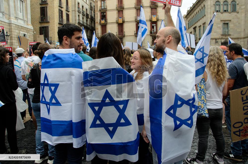 Rally In Support Of Israel - Barcelona
