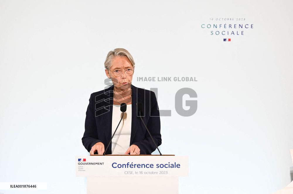 Social Conference With Unions - Paris