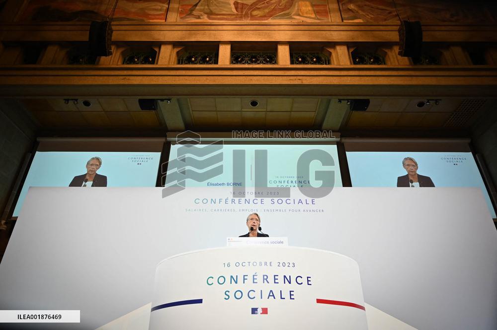 Social Conference With Unions - Paris