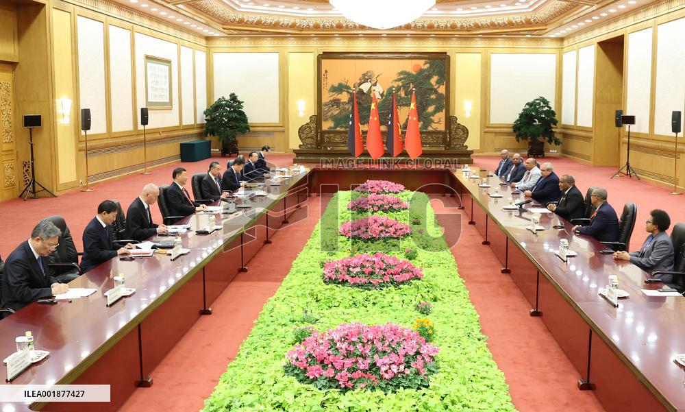 (BRF2023)CHINA-BEIJING-XI JINPING-PAPUA NEW GUINEA-PM-MEETING (CN)