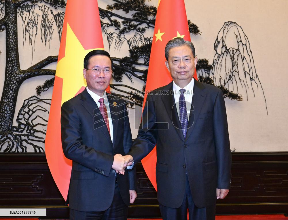 (BRF2023)CHINA-BEIJING-ZHAO LEJI-VIETNAM-PRESIDENT-MEETING (CN)