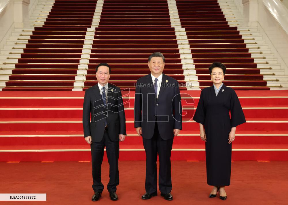 (BRF2023)CHINA-BEIJING-XI JINPING-PENG LIYUAN-BELT AND ROAD FORUM-BANQUET (CN)
