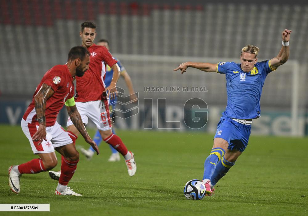 (SP) MALTA-TA'QALI-FOOTBALL-UEFA EURO 2024 QUALIFIERS--MALTA VS UKRAINE