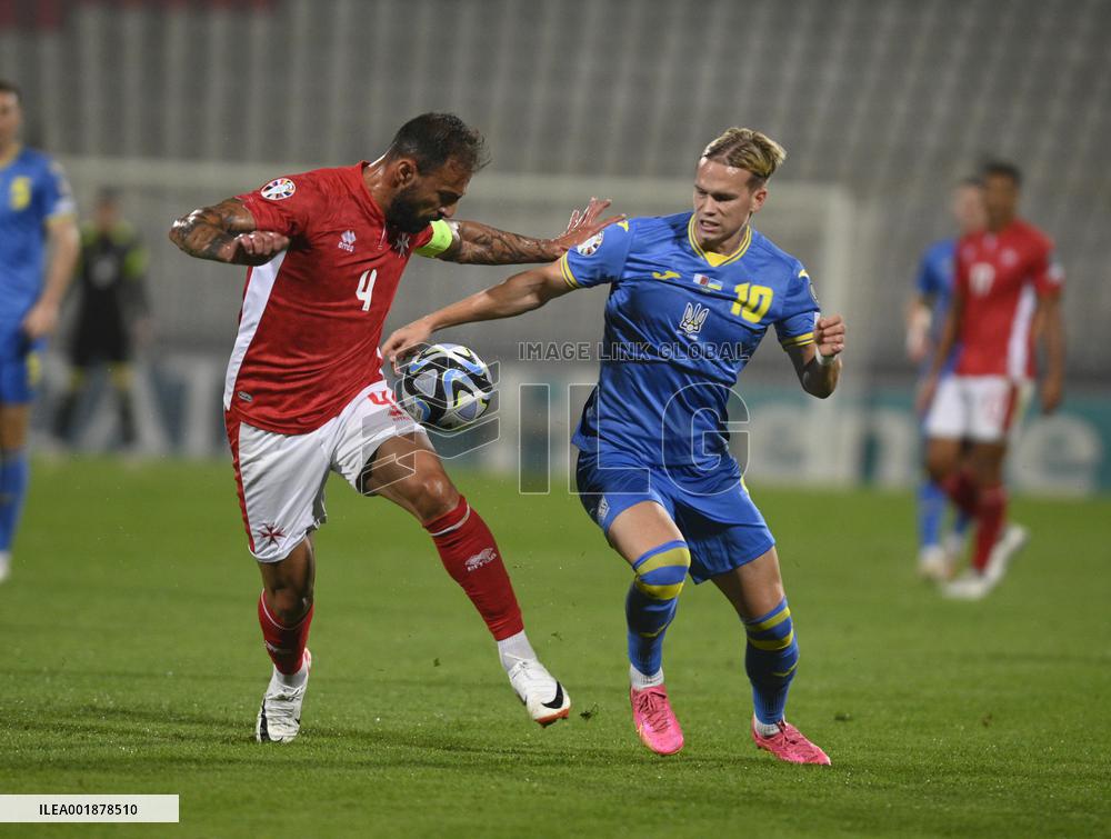 (SP) MALTA-TA'QALI-FOOTBALL-UEFA EURO 2024 QUALIFIERS--MALTA VS UKRAINE