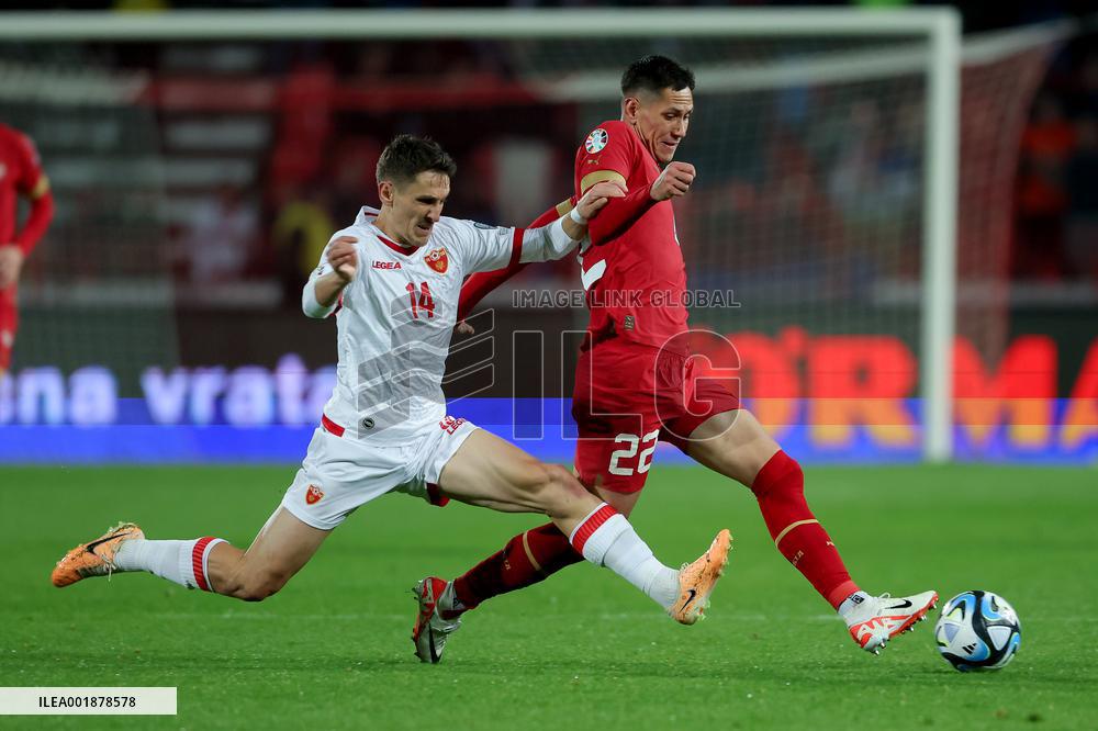 (SP) SERBIA-BELGRADE-FOOTBALL-UEFA EURO 2024 QUALIFIERS--SERBIA VS MONTENEGRO