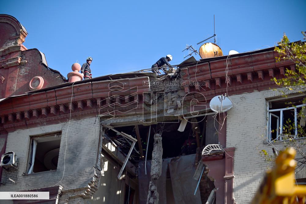 Russian missile attack on Zaporizhzhia