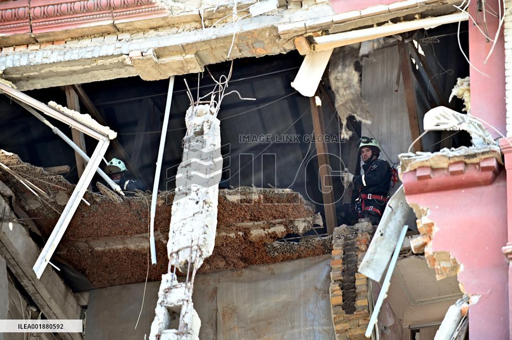 Russian missile attack on Zaporizhzhia
