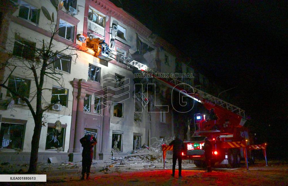 Russian missile attack on Zaporizhzhia