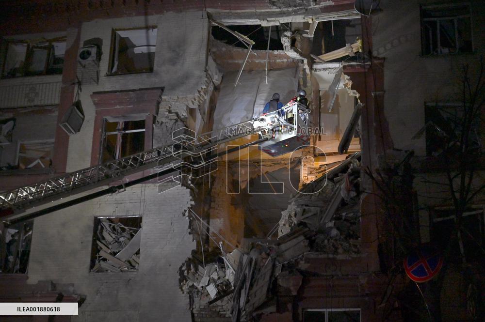Russian missile attack on Zaporizhzhia
