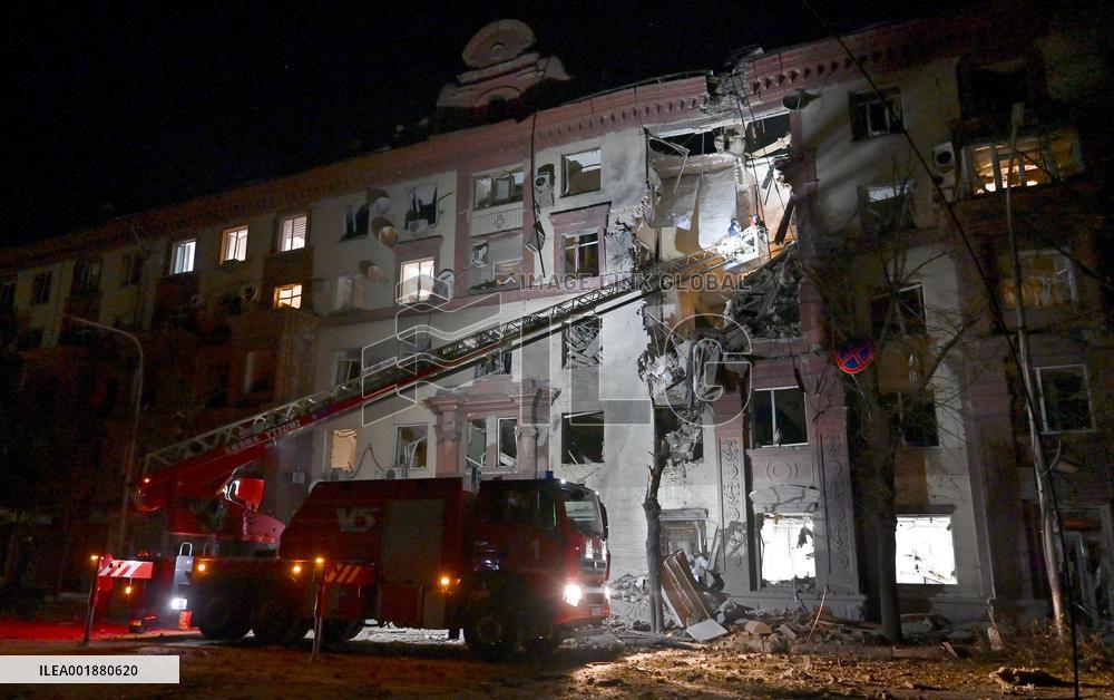 Russian missile attack on Zaporizhzhia