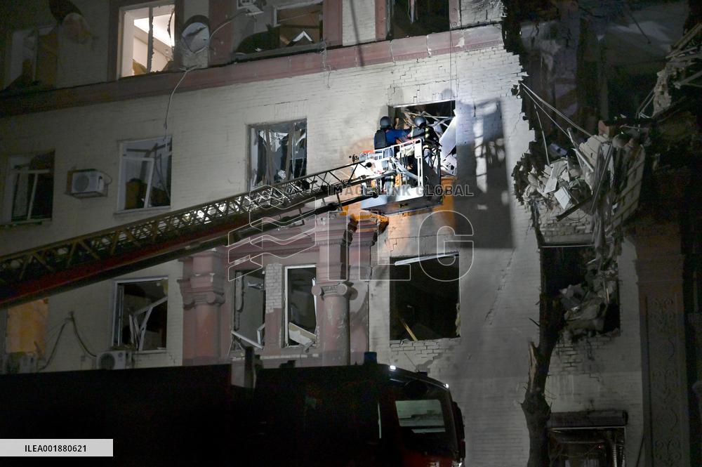 Russian missile attack on Zaporizhzhia