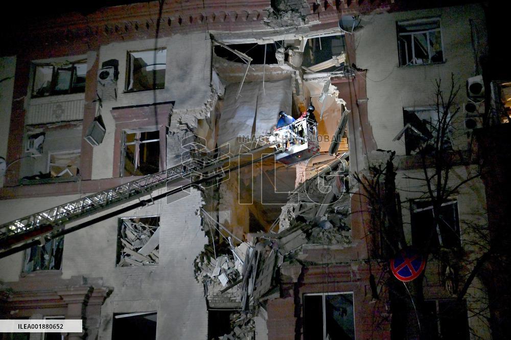 Russian missile attack on Zaporizhzhia