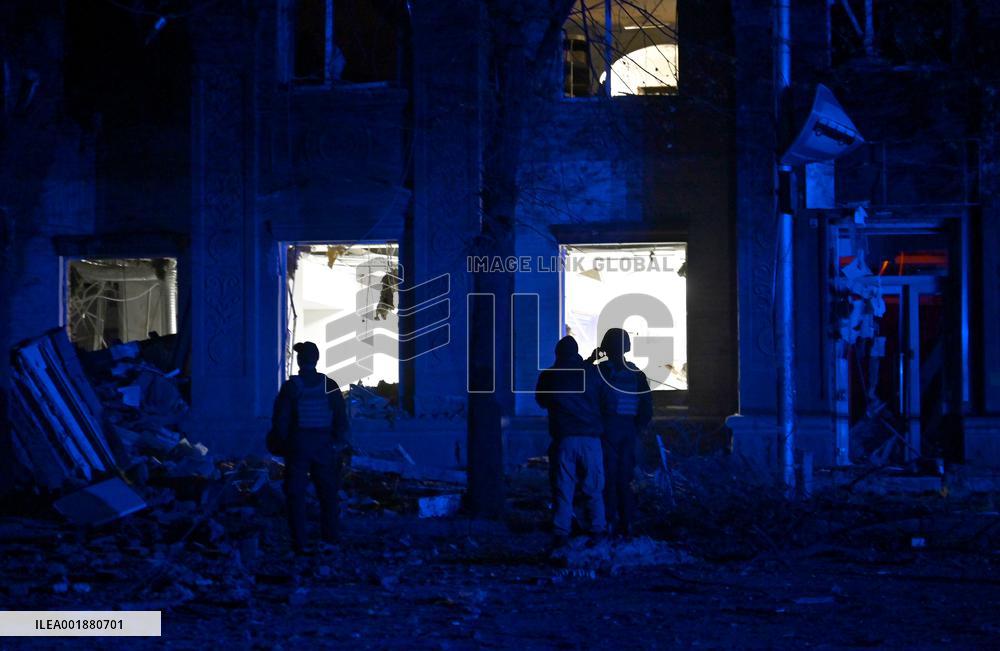 Russian missile attack on Zaporizhzhia