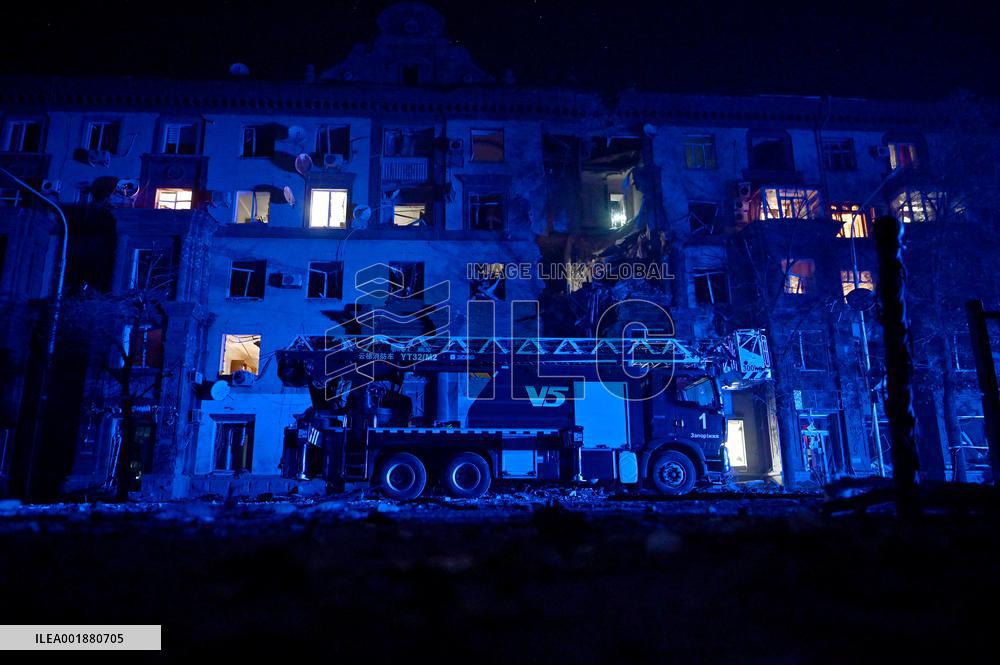 Russian missile attack on Zaporizhzhia