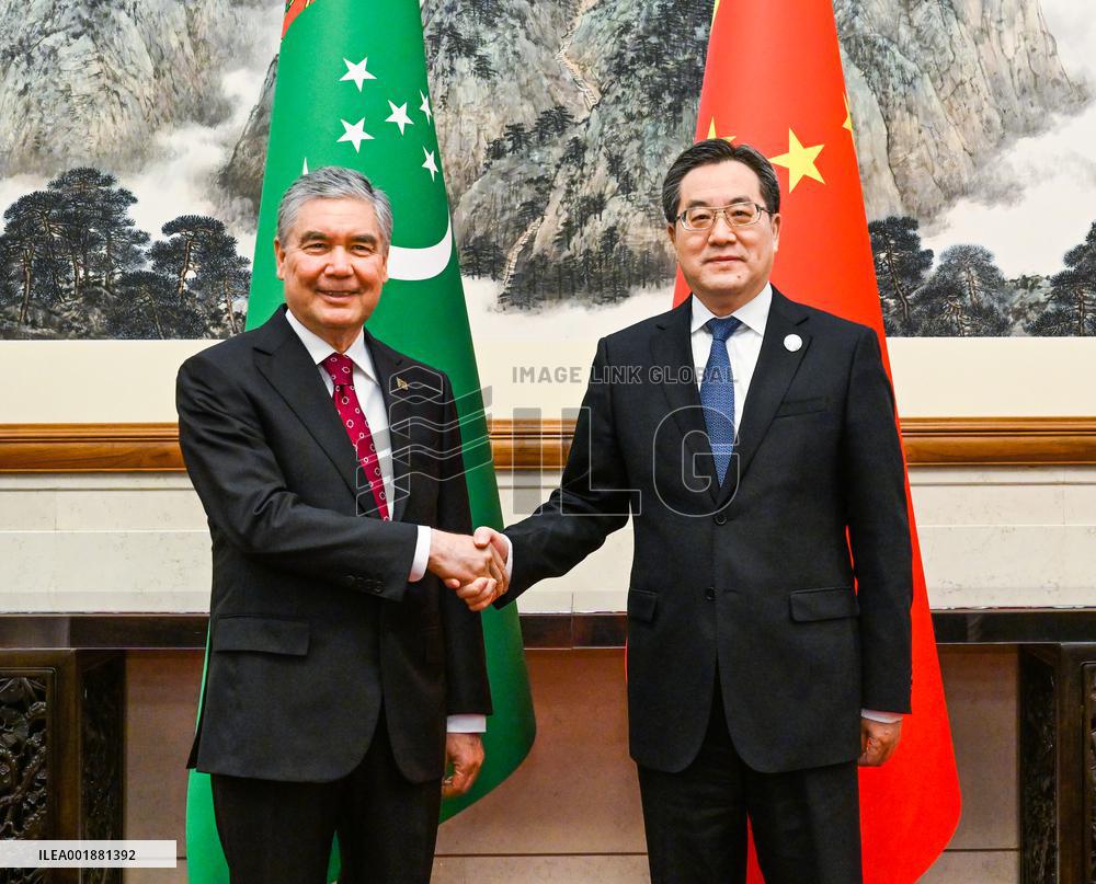 (BRF2023)CHINA-BEIJING-DING XUEXIANG-TURKMENISTAN-PEOPLE'S COUNCIL CHAIRMAN-MEETING (CN)