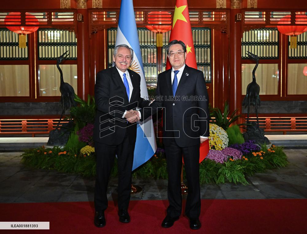 (BRF2023)CHINA-BEIJING-DING XUEXIANG-ARGENTINA-PRESIDENT-MEETING (CN)