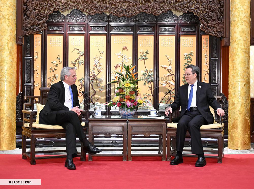 (BRF2023)CHINA-BEIJING-DING XUEXIANG-ARGENTINA-PRESIDENT-MEETING (CN)
