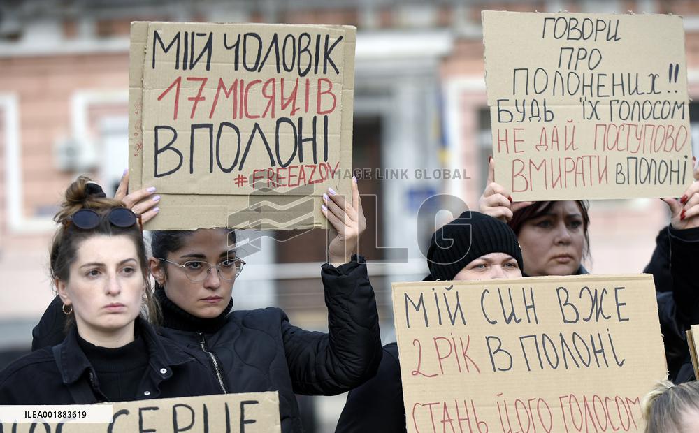 Rally to remind of captive Azov Regiment soldiers in Kyiv