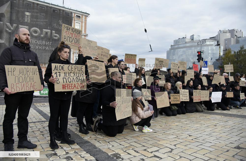 Rally to remind of captive Azov Regiment soldiers in Kyiv
