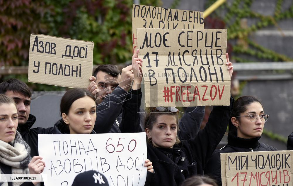 Rally to remind of captive Azov Regiment soldiers in Kyiv
