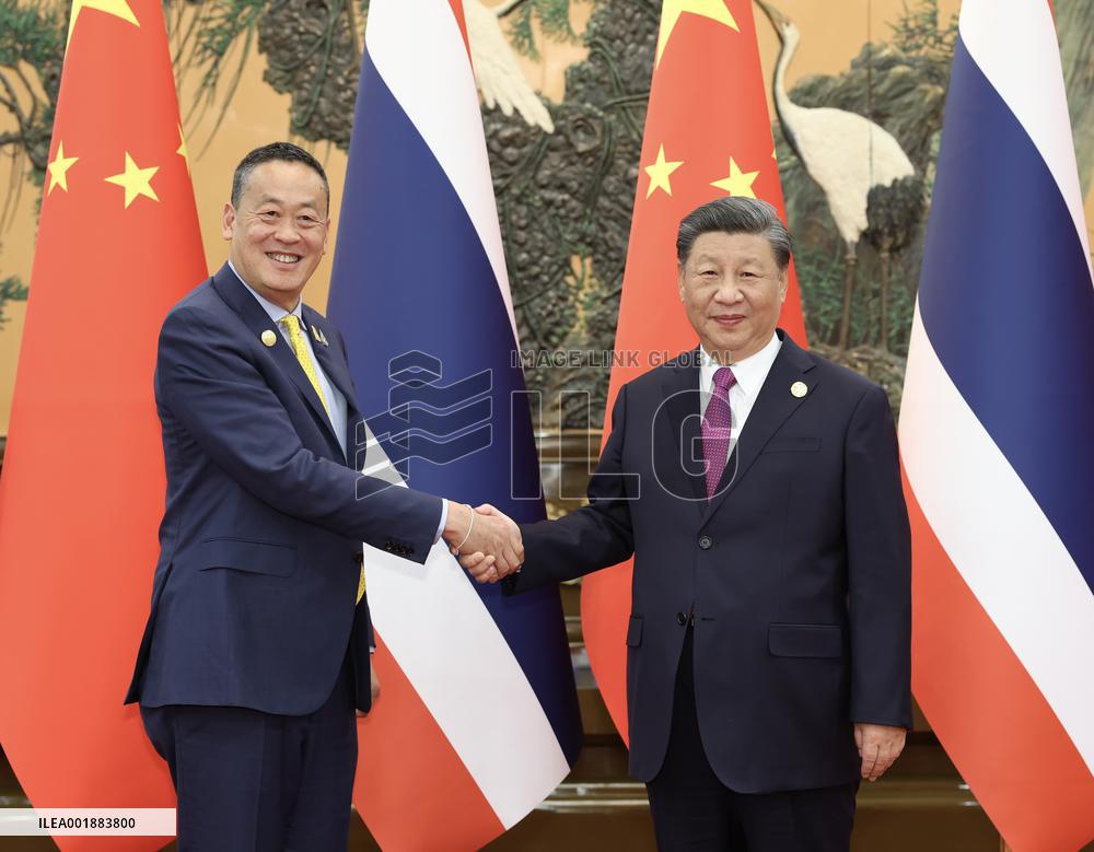 (BRF2023)CHINA-BEIJING-XI JINPING-THAILAND-PM-MEETING (CN)