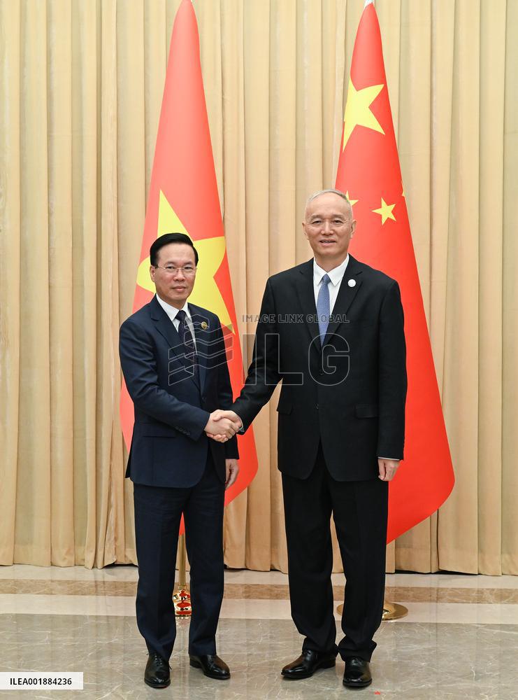 (BRF2023)CHINA-BEIJING-CAI QI-VIETNAM-PRESIDENT-MEETING (CN)