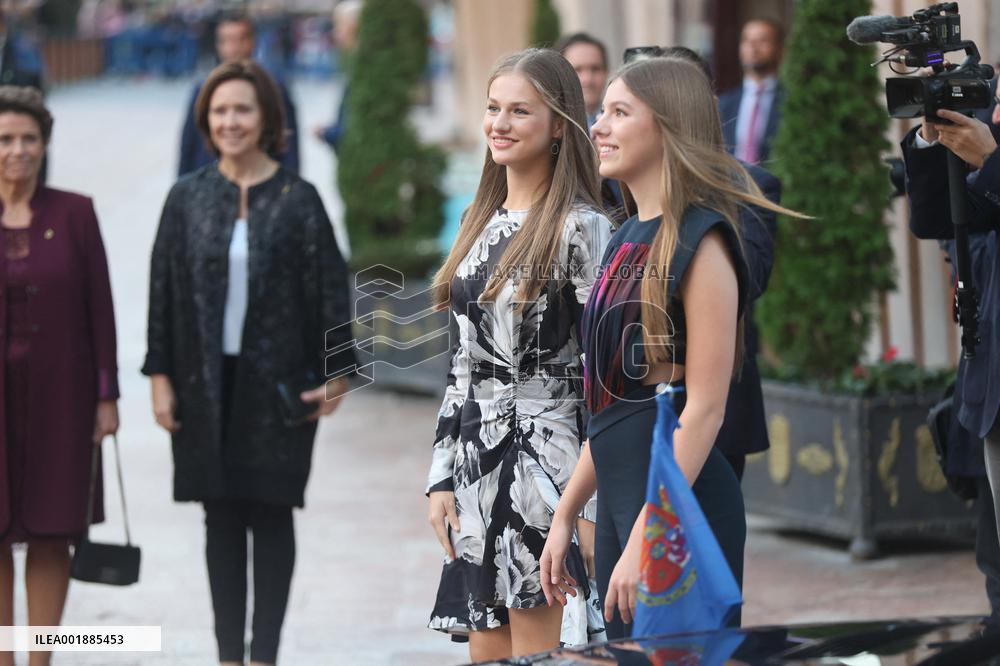 The King and Queen of Spain, the Princess of Asturias and Infanta Sofia preside over the 31st Princess of Asturias Awards Concer
