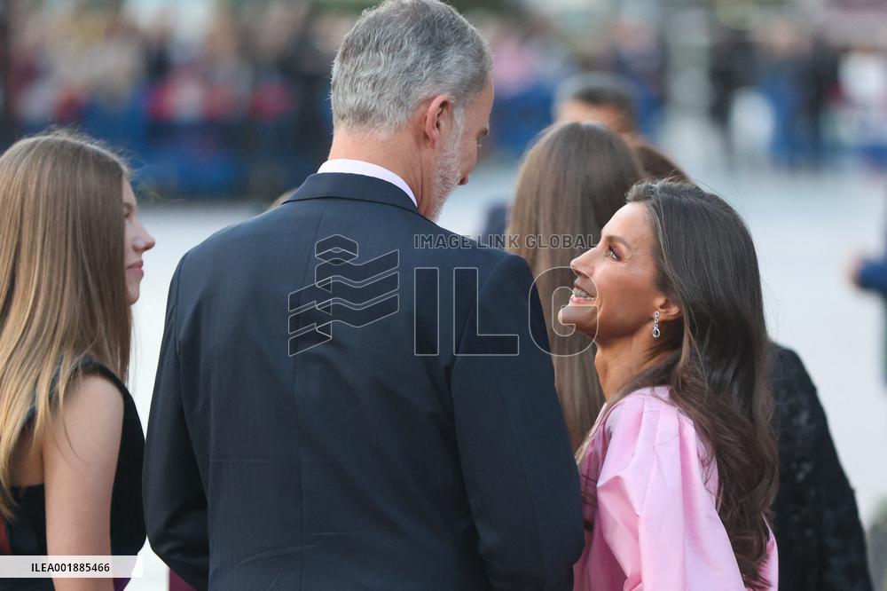 The King and Queen of Spain, the Princess of Asturias and Infanta Sofia preside over the 31st Princess of Asturias Awards Concer