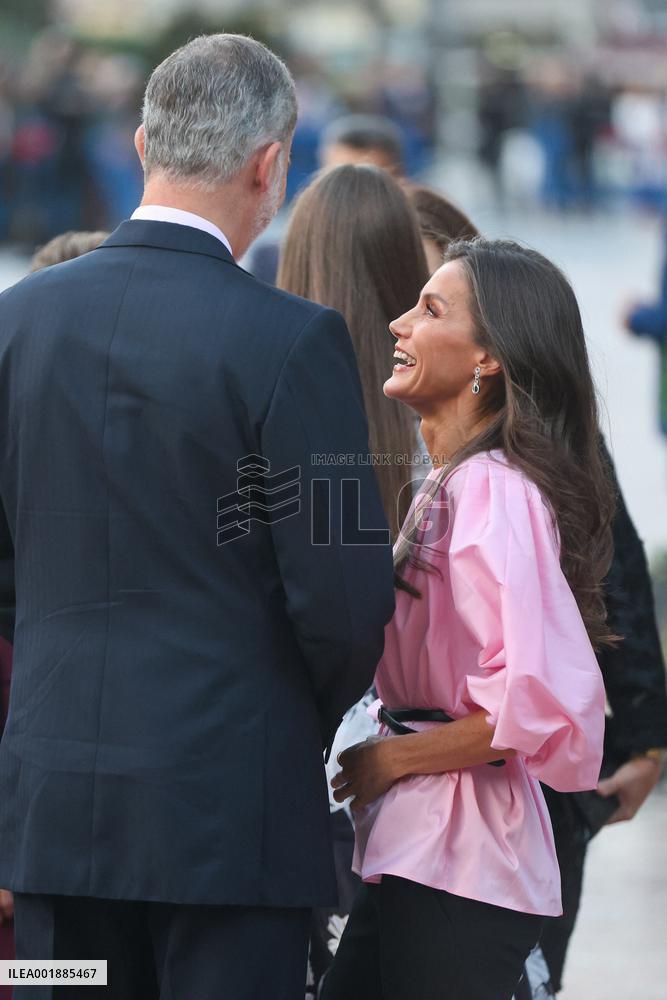 The King and Queen of Spain, the Princess of Asturias and Infanta Sofia preside over the 31st Princess of Asturias Awards Concer