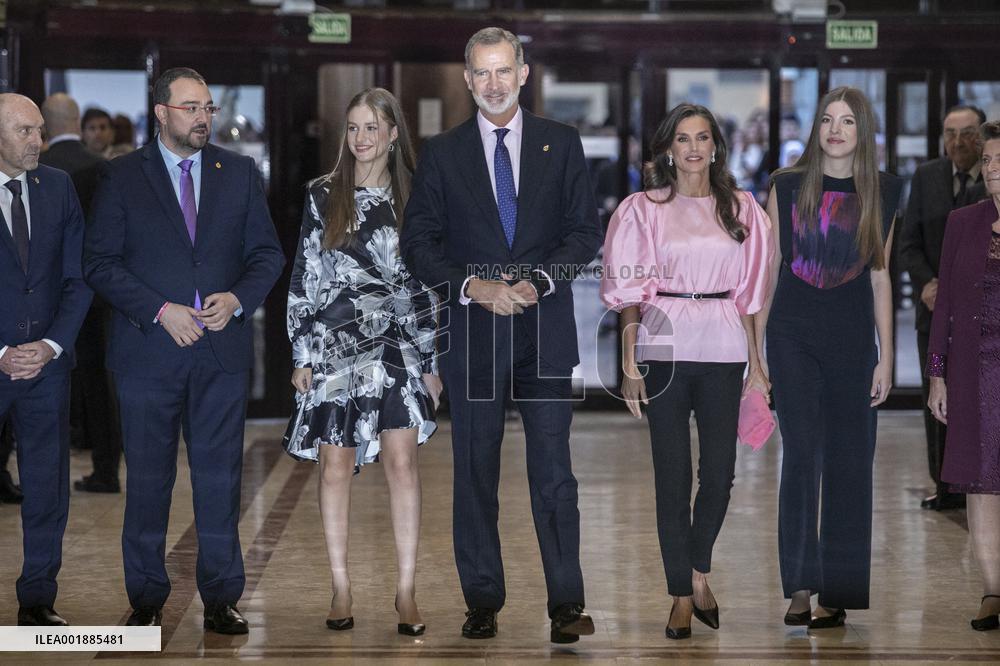The King and Queen of Spain, the Princess of Asturias and Infanta Sofia preside over the 31st Princess of Asturias Awards Concer