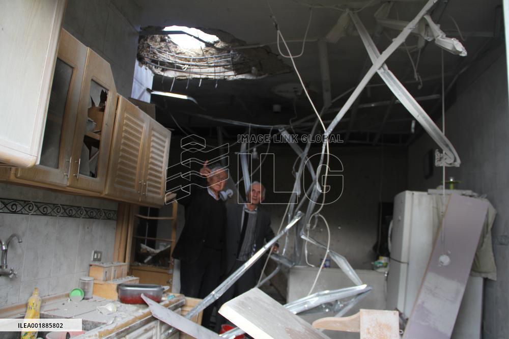 LEBANON-ISRAEL-BORDER-DAMAGED HOUSE