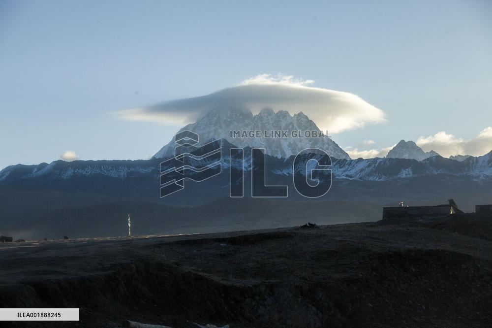 Cap Cloud Above Yala Mountain in Kangding