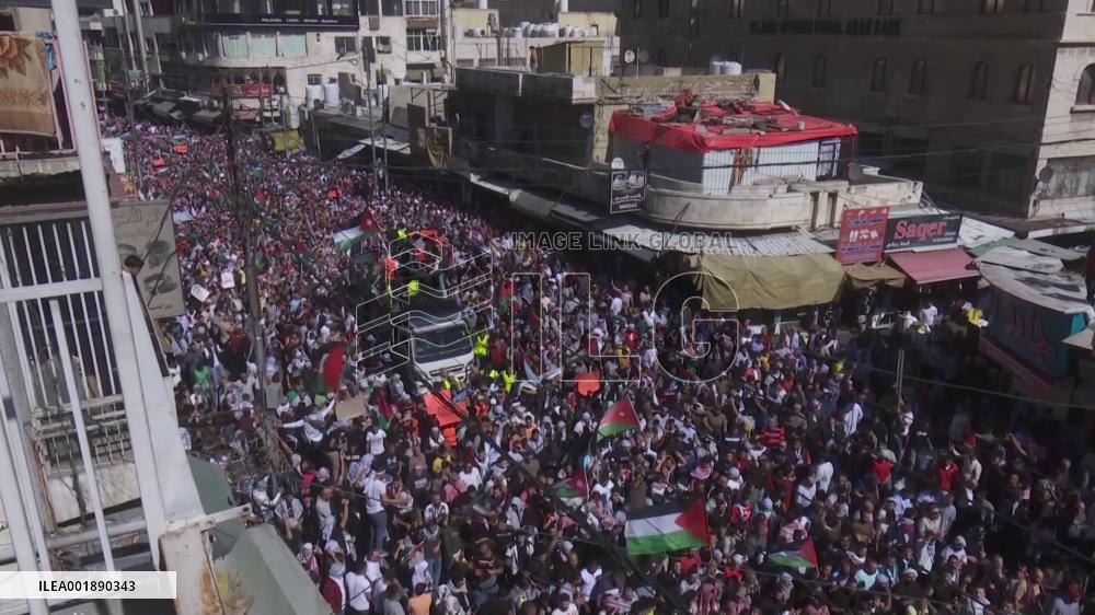 Jordanians rally to support Palestine amid conflict