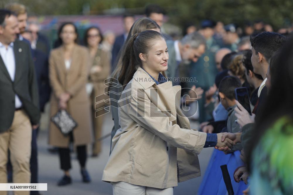 Spanish Royals Arrive In Arroes