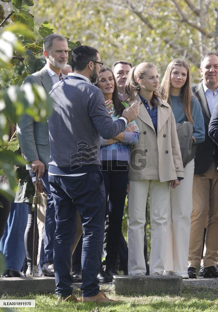 Spanish Royals Arrive In Arroes