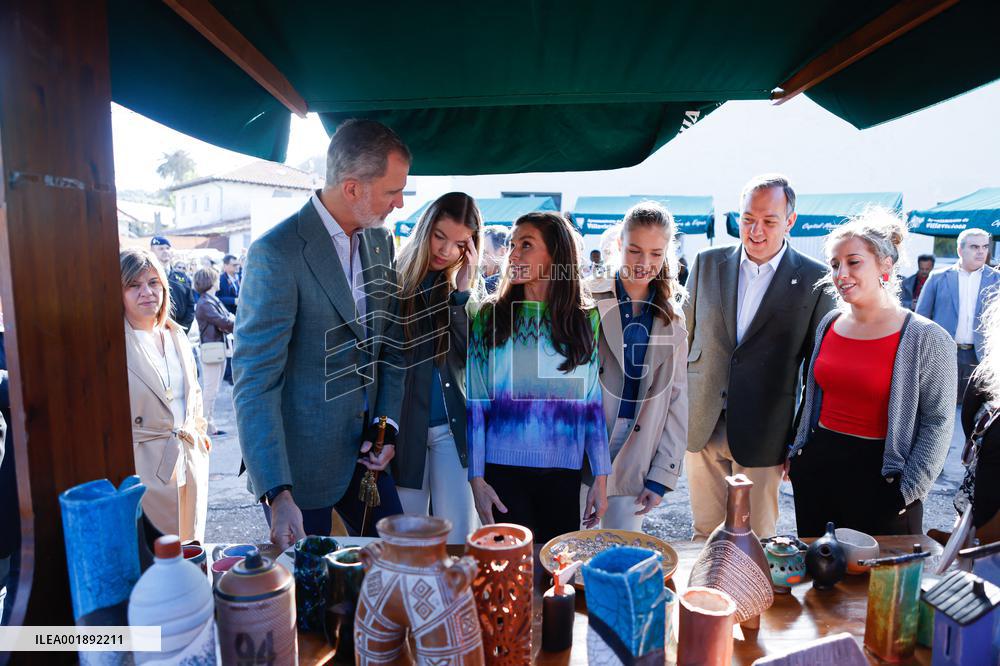 Spanish Royals Arrive In Arroes