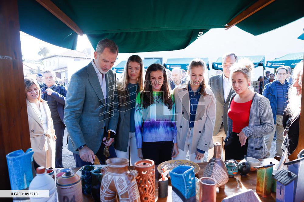 Spanish Royals Arrive In Arroes