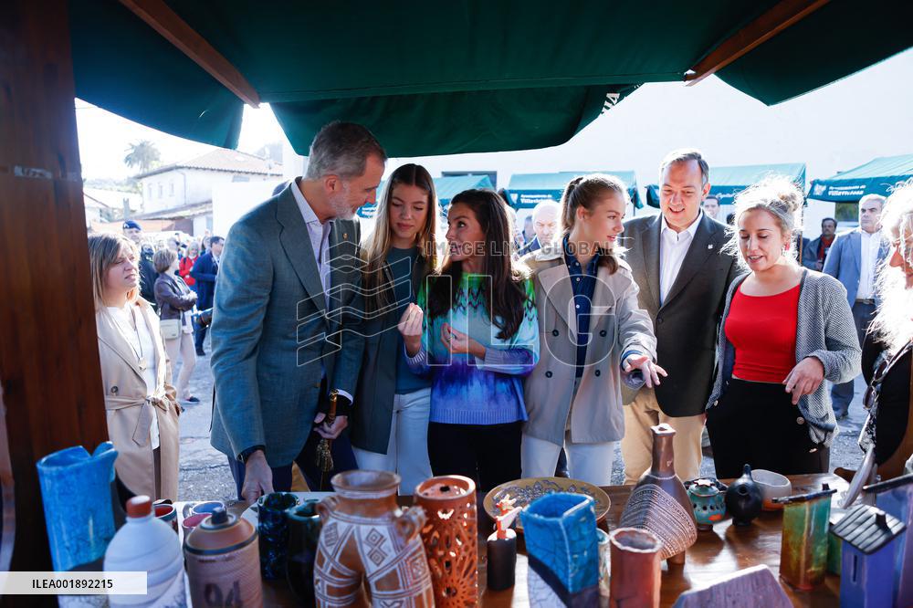 Spanish Royals Arrive In Arroes