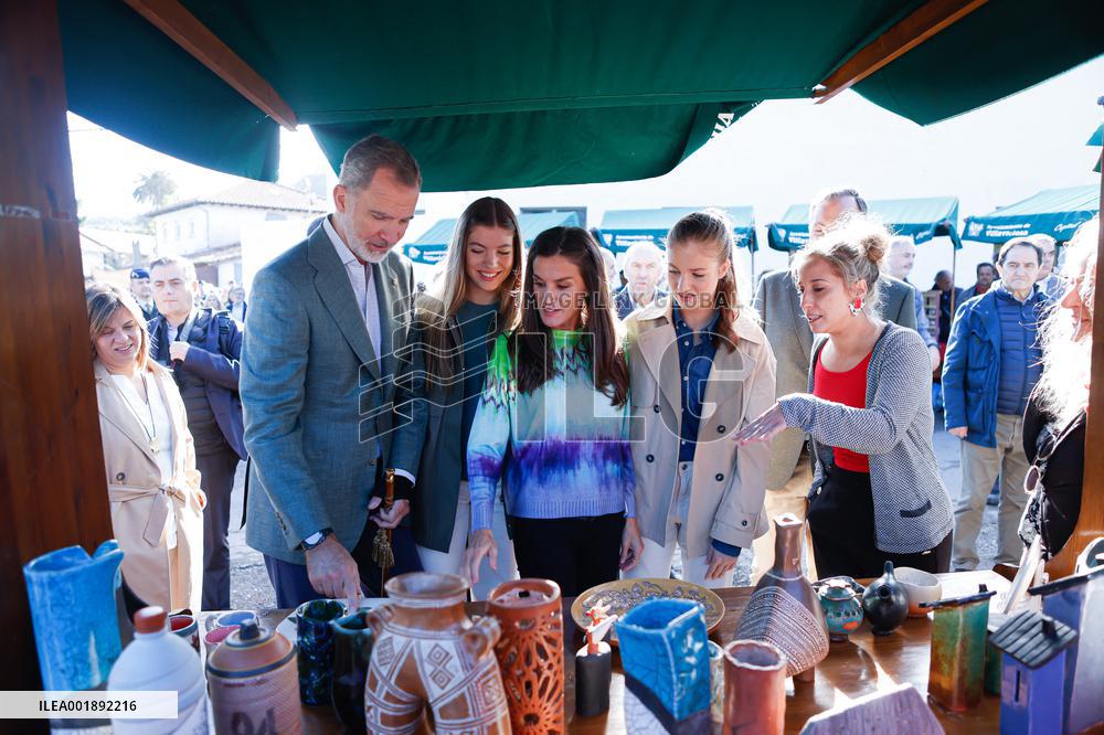 Spanish Royals Arrive In Arroes