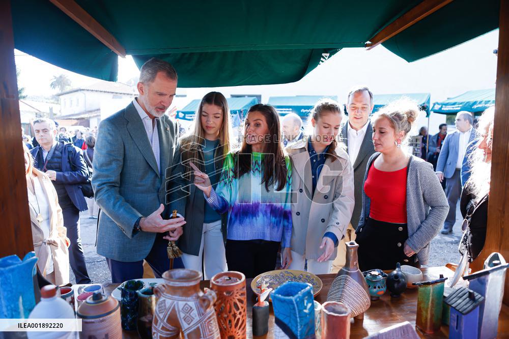 Spanish Royals Arrive In Arroes