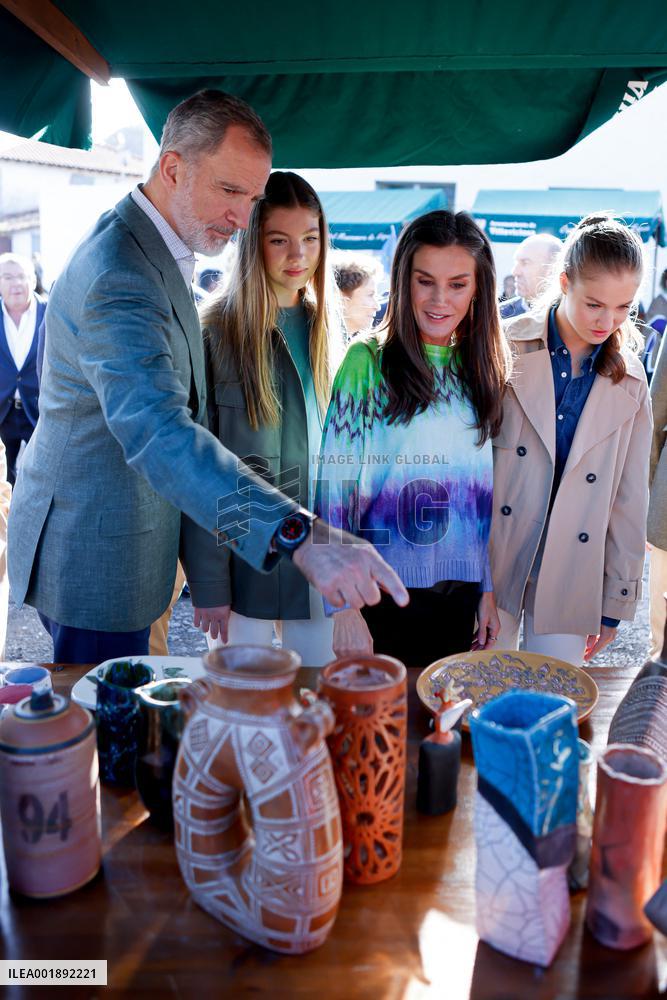 Spanish Royals Arrive In Arroes